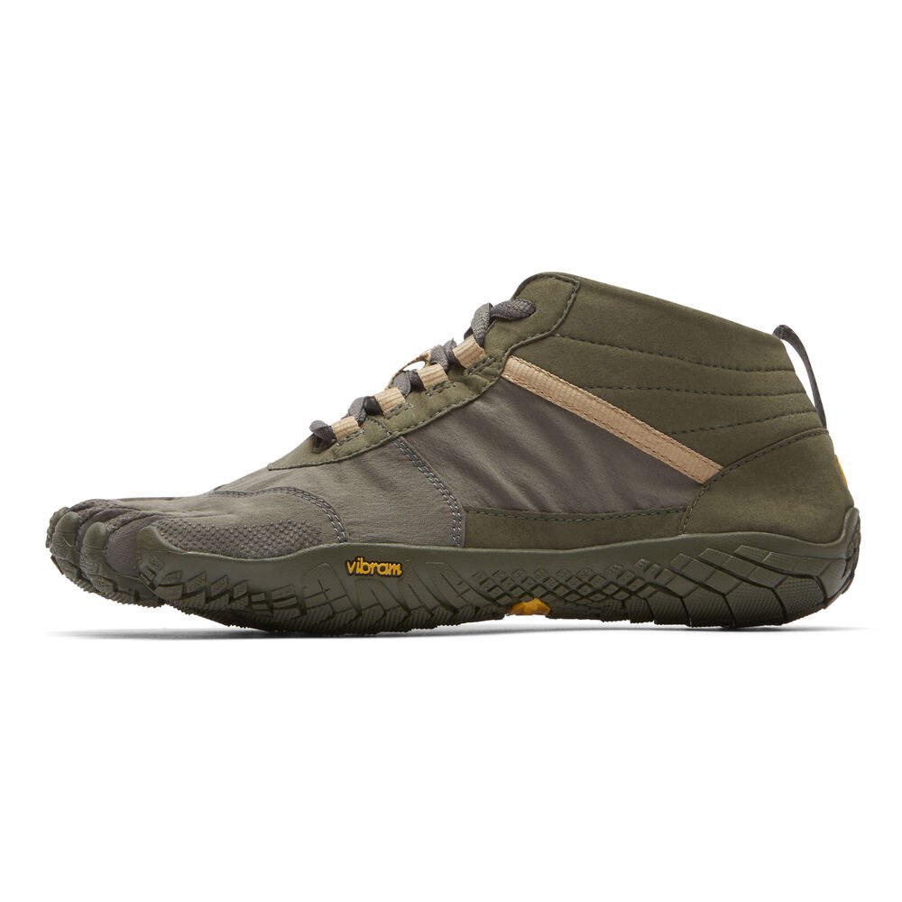 Vibram Five Fingers Mens V-Trek - Trail Shoes Olive - ZIH873419